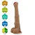 Realistic big dildo Cavalo Garanhão - Pinto de borracha realístico flexível com escroto e ventosa - 27x8cm - cor bege - Imagem 5