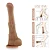 Realistic big dildo Cavalo Garanhão - Pinto de borracha realístico flexível com escroto e ventosa - 27x8cm - cor bege - Imagem 4
