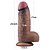 Lovetoy Dual Layered Platinum Silicone Nature Cock 9.5' - Pênis Dupla Densidade - 24,6x7cm - Cor Marrom - Imagem 3