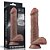 Lovetoy Dual Layered Platinum Silicone Nature Cock 8.0' - Pênis Dupla Densidade - 20,5x3,7cm - Cor Marrom - Imagem 1