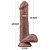 Lovetoy Dual Layered Platinum Silicone Nature Cock 8.0' - Pênis Dupla Densidade - 20,5x3,7cm - Cor Marrom - Imagem 4