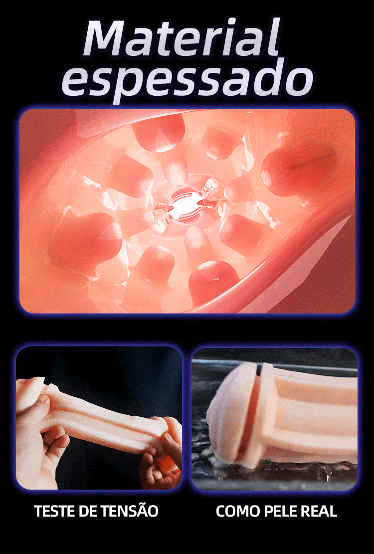 Duplo Masturbador Vagina e Boca Vibrador Recarregável e Viva Voz - Imagem 24