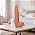 Ator pornô J.holmes - Consolo pênis realístico com escroto, vibrador e ventosa - 27x5,5 cm - cor bege - Imagem 2