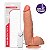 Ator pornô J.holmes - Consolo pênis realístico com escroto, vibrador e ventosa - 27x5,5 cm - cor bege - Imagem 8