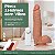 Ator pornô J.holmes - Consolo pênis realístico com escroto, vibrador e ventosa - 27x5,5 cm - cor bege - Imagem 6
