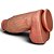DI217 - Pênis realística dupla densidade beliscável com ventosa e design Imponente e Acabamento Extremamente Detalhado - 28x8cm - Imagem 4