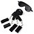 Kit Bondage - 4 Tiras Ajustáveis Para Restrição Para Cama E Máscara Para Olhos - Imagem 1