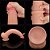 Lovetoy King Sized Sliding Skin Dual Layer Dong 13.5' - Pênis Beliscável Ultra Macio Com Vértebra E Ventosa - 34 X 6,2 Cm - Cor Bege - Imagem 3