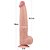 Lovetoy King Sized Sliding Skin Dual Layer Dong 13.5' - Pênis Beliscável Ultra Macio Com Vértebra E Ventosa - 34 X 6,2 Cm - Cor Bege - Imagem 2