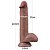 Lovetoy Dual Layered Platinum Silicone Nature Cock 9.0' - Pênis Dupla Densidade - 23,5x4,3cm - Cor Marrom - Imagem 2