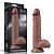 Lovetoy Dual Layered Platinum Silicone Nature Cock 9.0' - Pênis Dupla Densidade - 23,5x4,3cm - Cor Marrom - Imagem 1