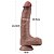 Lovetoy Nature Cock 8.5'' - Pênis Realístico Dupla Camada Com Ventosa - 21,5x4,2 cm - cor chocolate - Imagem 4