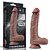 Lovetoy Nature Cock 8.5'' - Pênis Realístico Dupla Camada Com Ventosa - 21,5x4,2 cm - cor chocolate - Imagem 1