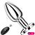Plug anal recarregável de aço inox com vibro e controle remoto - tamanho P - 7x2,8cm - Imagem 1