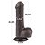 LOVETOY SLIDING SKIN 7.0'' - PRÓTESE REALÍSTICA BELISCÁVEL COM GLANDE DEFINIDA, VÉRTEBRA, VEIAS SUAVES, ESCROTO E VENTOSA - 18,3 X 3,5 CM - COR CHOCOLATE - Imagem 2