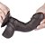 LOVETOY SLIDING SKIN 7.0'' - PRÓTESE REALÍSTICA BELISCÁVEL COM GLANDE DEFINIDA, VÉRTEBRA, VEIAS SUAVES, ESCROTO E VENTOSA - 18,3 X 3,5 CM - COR CHOCOLATE - Imagem 4