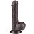 LOVETOY SLIDING SKIN 7.0'' - PRÓTESE REALÍSTICA BELISCÁVEL COM GLANDE DEFINIDA, VÉRTEBRA, VEIAS SUAVES, ESCROTO E VENTOSA - 18,3 X 3,5 CM - COR CHOCOLATE - Imagem 5