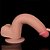 LOVETOY SLIDING SKIN 9.0'' - PRÓTESE REALÍSTICA BELISCÁVEL COM GLANDE DEFINIDA, VÉRTEBRA, VEIAS SUAVES, ESCROTO E VENTOSA - 22 X 3,7 CM - COR BEGE - Imagem 4