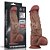 Lovetoy Nature Cock 10.5'' - Pênis Realístico Dupla Camada Com Ventosa - 27x6.5 cm - cor chocolate - Imagem 1
