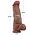 Lovetoy Nature Cock 10.5'' - Pênis Realístico Dupla Camada Com Ventosa - 27x6.5 cm - cor chocolate - Imagem 2