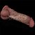 Lovetoy Nature Cock 10.5'' - Pênis Realístico Dupla Camada Com Ventosa - 27x6.5 cm - cor chocolate - Imagem 6