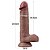 Lovetoy Dual Layered Platinum Silicone Nature Cock 7.5' - Pênis Dupla Densidade - 19,5x3,7cm - Cor Marrom - Imagem 3