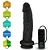 Realistic big dildo Colosso - Pinto de borracha realístico com vibrador e ventosa - 20 x 5,5cm - cor preta - Imagem 5
