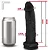 Realistic big dildo Colosso - Pinto de borracha realístico com vibrador e ventosa - 20 x 5,5cm - cor preta - Imagem 3
