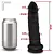 Realistic big dildo Colosso - Pinto de borracha realístico com vibrador e ventosa - 20 x 5,5cm - cor preta - Imagem 2
