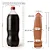 Realistic Big Dildo Banana da Terra - Pinto de borracha realístico flexível com ventosa - 30x6,9cm - cor bege - Imagem 2