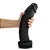 Realistic Big Dildo Banana da Terra - Pinto de borracha realístico flexível com ventosa - 30x6,9cm - cor preta - Imagem 1