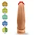 Realistic Big Dildo Bananinha - Pênis de silicone realístico flexível com ventosa - 24x6cm - cor bege - Imagem 6