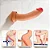 Realistic Big Dildo Bananinha - Pênis de silicone realístico flexível com ventosa - 24x6cm - cor bege - Imagem 3