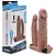 LOVETOY PLEASURE X-TENDER SERIES - CAPA PENIANA DUPLA PENETRAÇÃO COM VIBRADOR ESTIMULADOR CLITORIANO 20X4CM - COR CHOCOLATE - Imagem 1