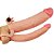 LOVETOY PLEASURE X-TENDER SERIES - CAPA PENIANA DUPLA PENETRAÇÃO COM VIBRADOR ESTIMULADOR CLITORIANO 20X4CM - COR BEGE - Imagem 7