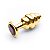 LUST METAL HIVE PLUG - PLUG ANAL ESCALONADO DOURADO COM JOIA NA BASE - Imagem 2