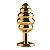 LUST METAL HIVE PLUG - PLUG ANAL ESCALONADO DOURADO COM JOIA NA BASE - Imagem 3