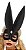 Leg Avenue Bad Bunny - Máscara de coelho preta - Imagem 1