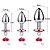 PLUG ANAL INOX EM AÇO COM JOIA NA BASE E SINO  - TAMANHO M - Imagem 6