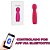 TASHA - MINI VIBRADOR RECARREGÁVEL, CONTROLADO POR APP VIA BLUETOOTH - POSSUI 10 MODOS DE VIBRAÇÃO - 15,5 X 3,5 CM - Imagem 1