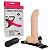 APHRODISIA HARNESS CURVED DONG - CINTA COM PÊNIS VIBRADOR COM 10 MODOS DE VIBRAÇÃO  - 18 X 3,9 CM - COR BEGE - Imagem 1