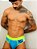 CUECA JOCKSTRAP MODELO OPEN - COR NEON AZUL E AMARELO - Imagem 2