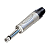 PLUG P10 NEUTRIK 1/4" MONO NP2X NIQUEL/NIQUEL - Imagem 1