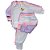 Kit 03 Conjuntos Body e Mijão Bebê Manga Longa Feminino - Imagem 1