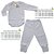Kit 03 Conjuntos Body e Mijão Bebê Manga Longa Feminino - Imagem 6