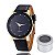 Relógio Luxo Dourado Feminino Casual Pulseira de Couro Sport Preto InTimes - Imagem 2