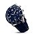 Relógio Masculino Luxo Korps 1554 Aviator Pulseira Couro Azul - Imagem 2