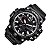 Relógio Masculino Militar Anti-Shock Smael 1545 Prova Agua Black Silver - Imagem 3