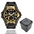 Relógio Masculino Smael 1805 Militar Sport Dual-Time Gold - Imagem 2
