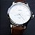Relógio Luxo Masculino Korps 1319 Prata Fundo Branco Pulseira Couro Marrom - Imagem 2